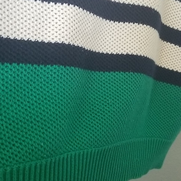 Susan Graver Preppy Nautical Academia Coastal essentials striped knit sweater 2X - Picture 3 of 7